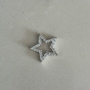 Star with diamonds white gold